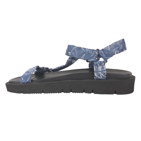 A.P.C. Liberty Anais Floral Sandals US 10 EU 43 Mens Blue Platform Strappy $285 main image 5